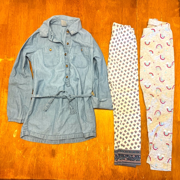 Carter's Other - Girls Carter’s Jean Button Shirt and Pants Outfit Size 6